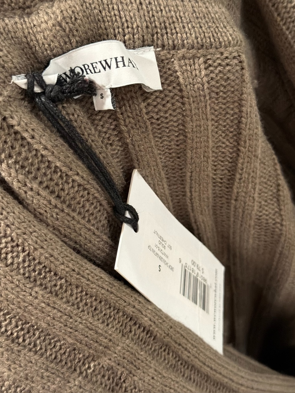 NWT WEWOREWHAT Drop Shoulder Kaftan Top Small Chestnut